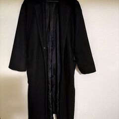 ロングコート　ブラック　 ウエストベルト付き　黒 RETRO GIRLの画像