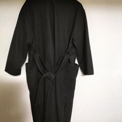 ロングコート　ブラック　 ウエストベルト付き　黒 RETRO GIRLの画像