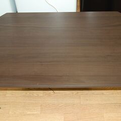 ニトリ 折りたたみテーブル 幅90×奥行60×高さ32cm カムオン 9060 ダークブラウン ローテーブル 座卓 折り畳み 折畳み 札幌市 清田区 平岡の画像