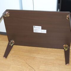 ニトリ 折りたたみテーブル 幅90×奥行60×高さ32cm カムオン 9060 ダークブラウン ローテーブル 座卓 折り畳み 折畳み 札幌市 清田区 平岡の画像