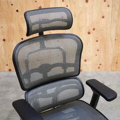 ≪yt2118ジ≫ オフィスチェア Ergohuman PRO Ottoman/エルゴヒューマン プロ オットマン ヘッドレスト付 メッシュ/椅子/フットレスト 071219-06の画像