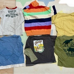 　キッズ　長袖Tシャツ　110cm h&m しまむら　はたらくくるま 6枚セットの画像