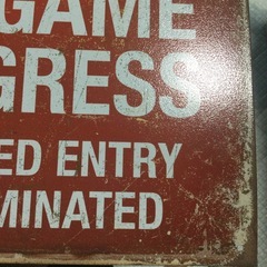 ◆スチール看板◆アラート ダメージ加工　 の画像