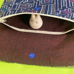 ハンドメイド 着物リメイク ポーチの画像