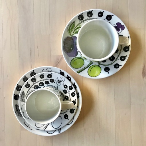 アラビア　パラティッシ　パープル　ブラック　食器　5点　セット　北欧　おしゃれ アラビア パラティッシ パープル ブラック 食器 5点 セット 北欧 おしゃれ