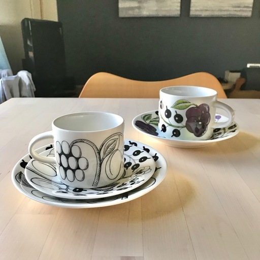 アラビア パラティッシ パープル ブラック 食器 購入 5点 セット 北欧