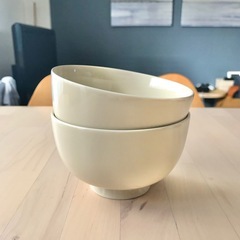 スコープ　アズ茶碗　リネン　大　2点　セット　25周年ロゴ　飯碗　汁椀　シンプルの画像