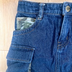 EASTBOY デニムスカート 100 迷彩柄 キッズ 女の子　スカート　の画像
