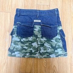 EASTBOY デニムスカート 100 迷彩柄 キッズ 女の子　スカート　の画像