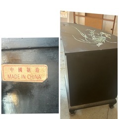 中国美術　コーナーキャビネット　の画像