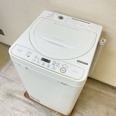 中古家電セット( 冷蔵庫 SHARP 137L 2019年製 SJ-D14E-W 洗濯機 SHARP 6kg 2019年製 ES-GE6DJ)の画像
