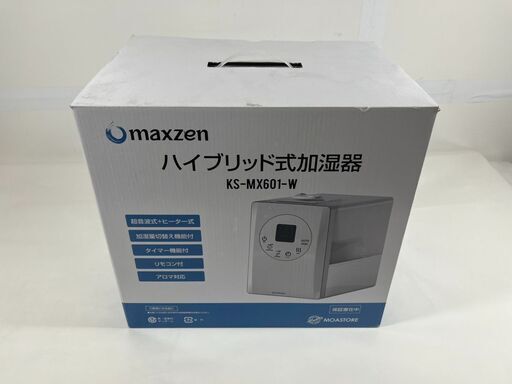 未使用品 maxzen マクスゼン ハイブリッド式加湿器 KS-MX601-W