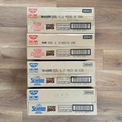 日清 カップヌードルBIG しょうゆ 謎肉増量 103g  シーフード カニカマ増量 105g 6個入り 1箱 ②の画像