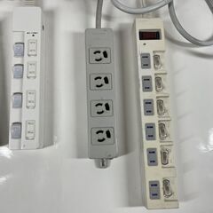 電源タップ 延長コード 8個セット 7口 6口 5口 4口 エルパ エレコム等 の画像