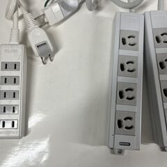 電源タップ 延長コード 8個セット 7口 6口 5口 4口 エルパ エレコム等 の画像