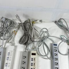 電源タップ 延長コード 8個セット 7口 6口 5口 4口 エルパ エレコム等 の画像