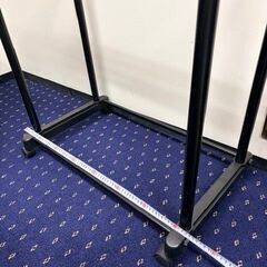 【ハンガーラック／2段タイプ／キャスター付き】の画像