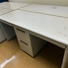 二人袖付デスク　③の画像