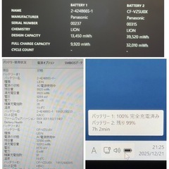Panasonic レッツノート CF-XZ6 2in1ノートパソコンの画像