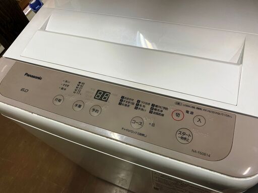 【中古】洗濯機　パナソニック　NA-F60B14　6.0kg　2021年製?「ジモティ見た」でドリンクプレゼント中‼?
