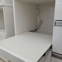 ★リユースのサカイ日立店★HJ8734 松田家具 レンジボード ホワイト H197.5×D48.5×W88.5 クリーニング済み の画像