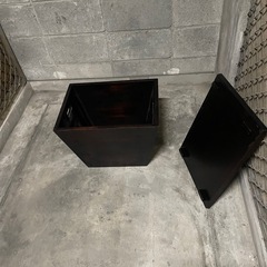 木箱　　台形型　収納箱の画像