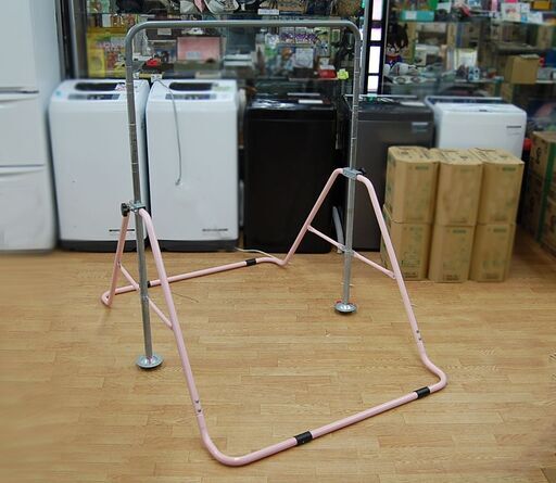 子供用 鉄棒 折りたたみ 高さ調節可能85～130cm ピンク パイプ鉄棒 練習 子ども用 キッズ 札幌市 清田区 平岡