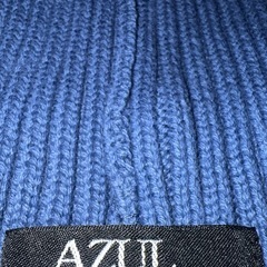 AZUL by moussy ニット帽 子供用 くすみブルー アズール マウジーの画像