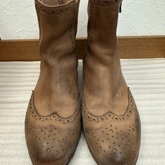 SAYA レザー ブーツ　ヴィンテージ風ウエスタンブーツ本革の画像