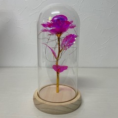 ●■★ローズ バラ 造花 金メッキローズ  LEDライト付き 電池式 の画像