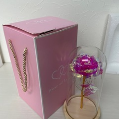 ●■★ローズ バラ 造花 金メッキローズ  LEDライト付き 電池式 の画像