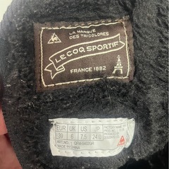 le coq sportif　ルコック　ベレ　ブーツ　ミッド　ミドル　スノーブーツ　ボア　グレー　24.0㎝　レディース　中古　①の画像