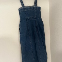 GU デニムジャンパースカートワンピの画像