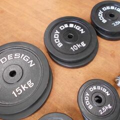 ♪BODY DESIGN/ボディデザイン ウェイト85kg バーベル ダンベル♪の画像