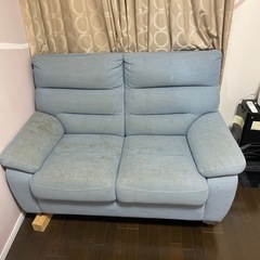 二人がけソファ　大塚家具で購入の画像