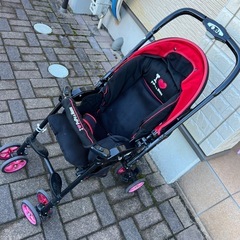 Papa＆mama ベビーカー 赤色の画像