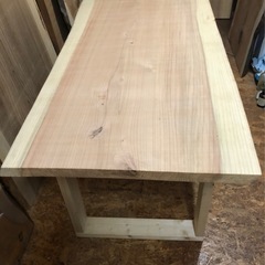 新品 W220サイズ　無垢 一枚板ダイニングテーブルの画像