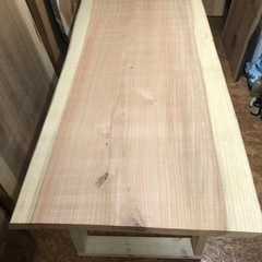 新品 W220サイズ　無垢 一枚板ダイニングテーブルの画像