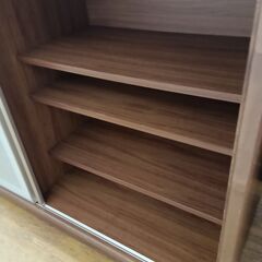 ★リユースのサカイ水戸店★レンジ台ﾎﾜｲﾄ×ﾌﾞﾗｳﾝH185.5×D50×W140.5クリーニング済みMT6836の画像