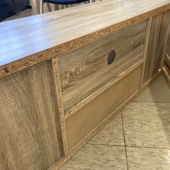 【ジモティー割引で最大15％OFF⭐️】木目調　テレビ台　ナチュラルブラウンの画像