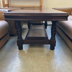 12/25まで店頭商品一部を除き半額クリスマスSALE!!開催中 　イ2512-229 応接間セット レザータイプ ライトブラウン キズ汚れ有り ※バラ売り不可の画像