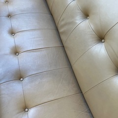 12/25まで店頭商品一部を除き半額クリスマスSALE!!開催中 　イ2512-229 応接間セット レザータイプ ライトブラウン キズ汚れ有り ※バラ売り不可の画像