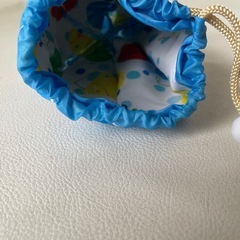ぎゅっと 布小物作家ぎゅっと。の ヨーヨー エコバッグ 水色 2019年 未使用自宅保管品  の画像