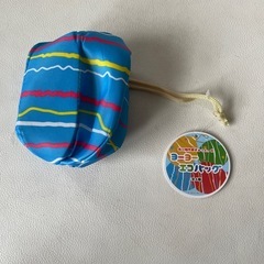 ぎゅっと 布小物作家ぎゅっと。の ヨーヨー エコバッグ 水色 2019年 未使用自宅保管品  の画像