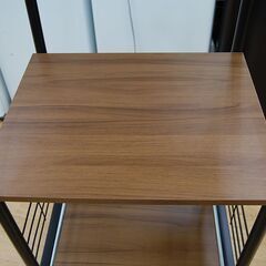 ニトリ レンジ台 幅49×奥行43×高さ134cm キャスター付き ダークブラウン レンジラック  札幌市 清田区 平岡の画像