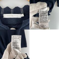 AMERICAN HOLIC AMERICAN HOLIC 半袖ニット コットン ネイビー レディース M【古着】【中古】の画像