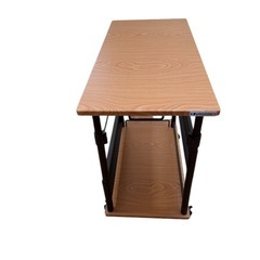 Bauhutte( バウヒュッテ ) 昇降式 L字デスク ラージ パソコンラック pcラック ( ‎幅 39 × 奥行 82 高さ 57~78 cm ) 木目 BHD-820H-WDの画像