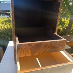 リサイクルショップどりーむ天保山店　No5425 小棚　ミニサイズ　小物入れ　鏡付きの画像