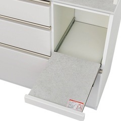 【早い者勝ち】【ニトリ】食器棚／キッチンボード（アルミナ2 140KB WH）の画像