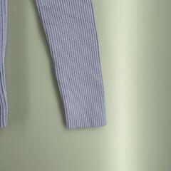 ノーブランド  長袖ニット ポリエステル ブルー レディース one【古着】【中古】の画像